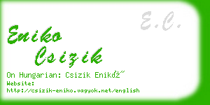 eniko csizik business card